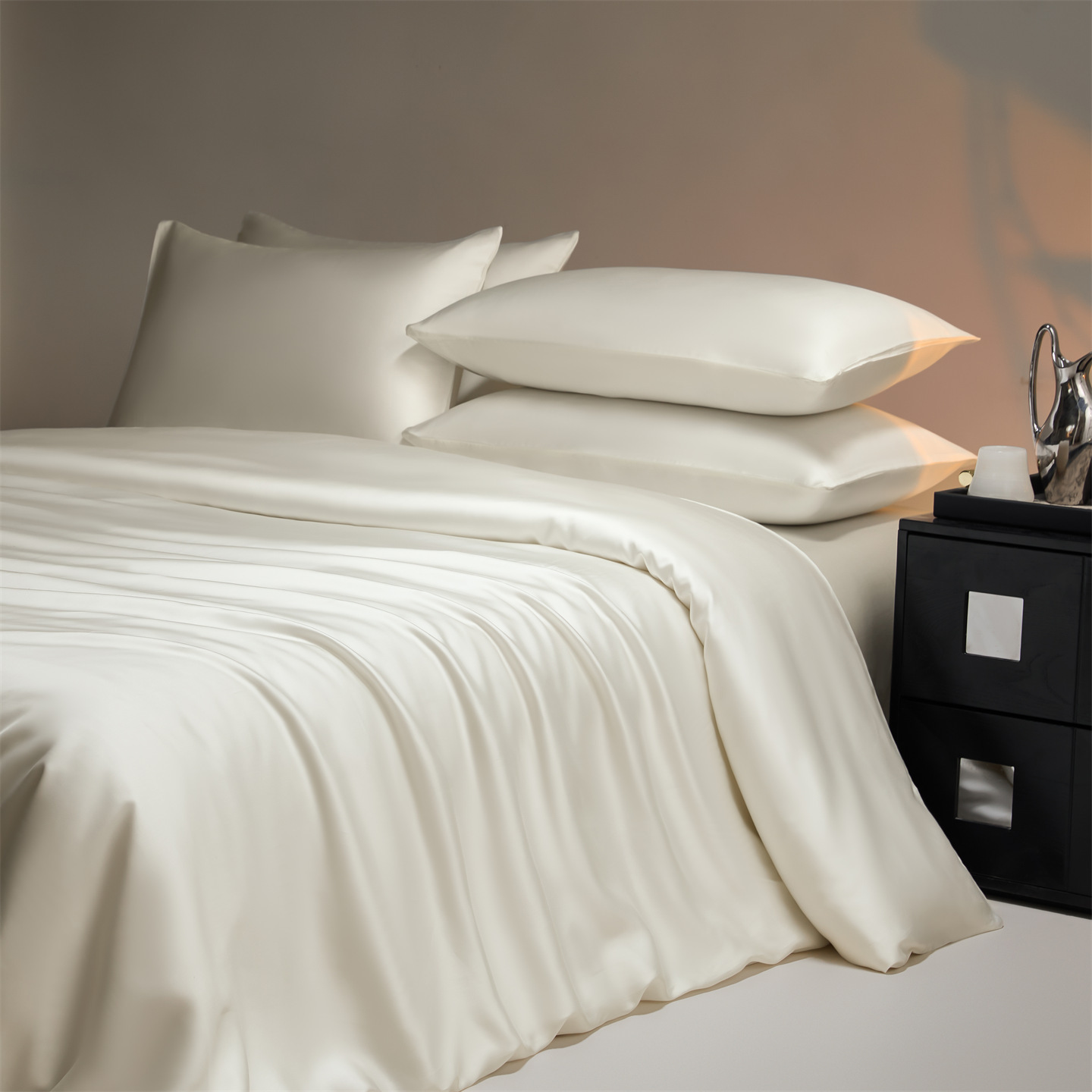 Affordable Luxury High-end Tencel Four-piece Bedding Set Sheets And Duvet Cover — foto 4