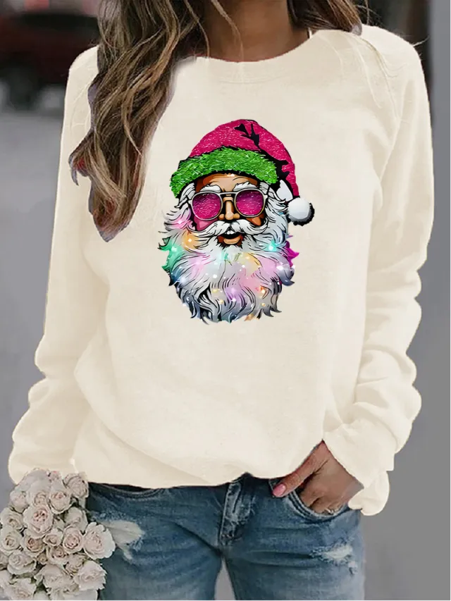 Women's Christmas Printed Crew Neck Sweater Zh394 Xl - Shop at LoveMi