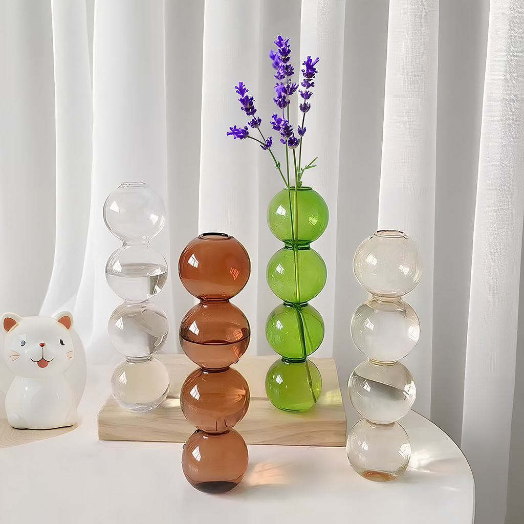 Instagram-style Bubble Ball Glass Nordic-style Transparent Small Vase