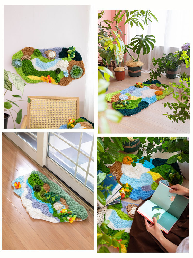 Title 8, Handmade Diy Moss Coaster Carpet Material Packa...