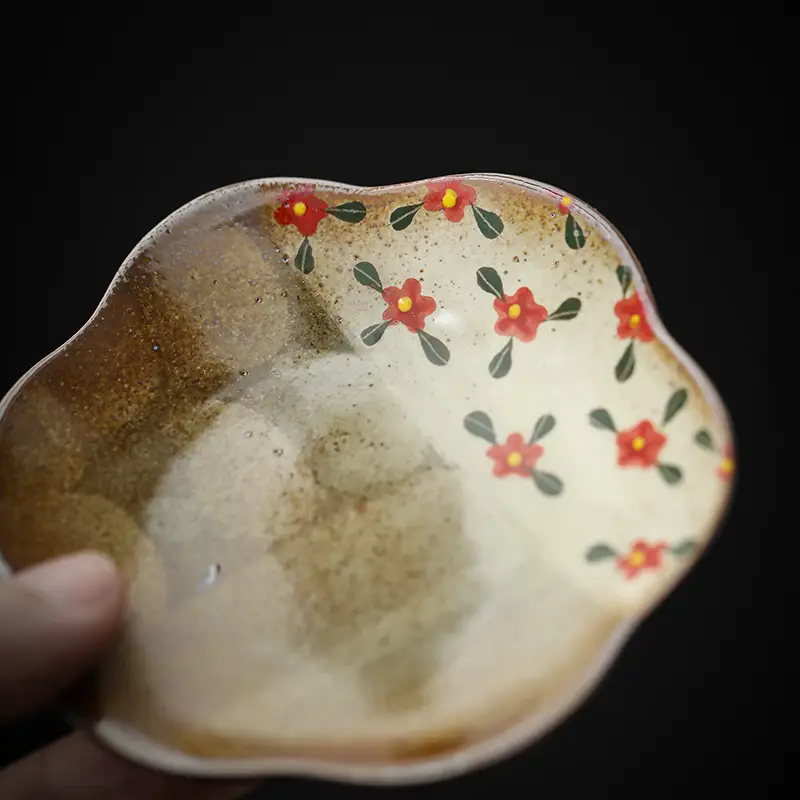 Small Floral Hand-painted Ceramic Cup Set
