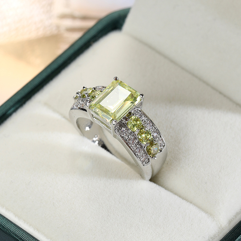 Purple Square Ring Women's European And American Style