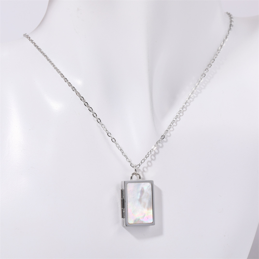 Titanium Steel Color-preserving Pet Dog Cat Album Necklace