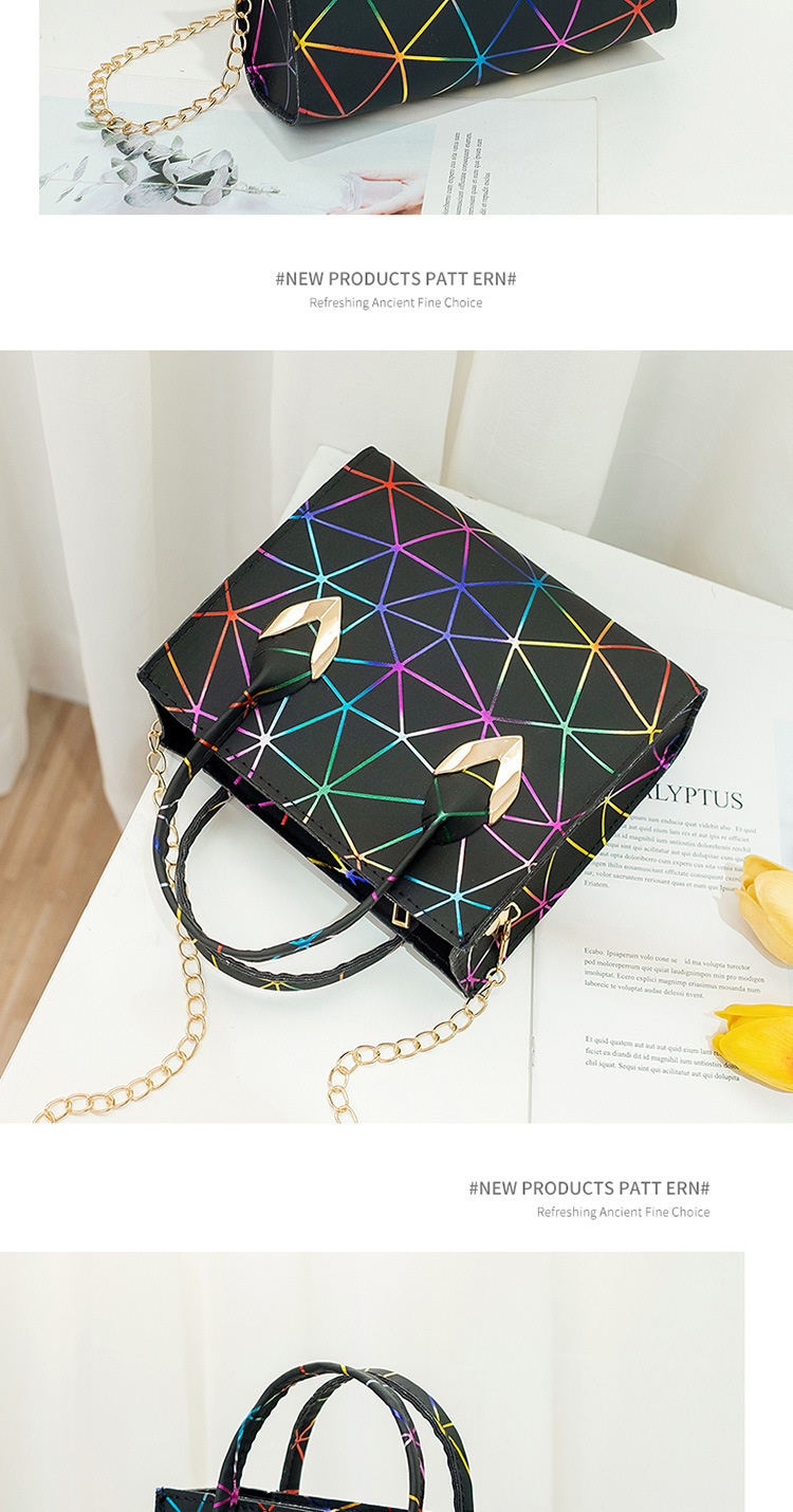 Title 6, Kleine Damen Magic Color Rhombus Handtasche Sti...