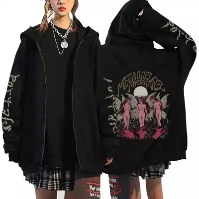 Men's And Women's Same Zipper Sweater Jacket Bw393 Black - Shop at LoveMi