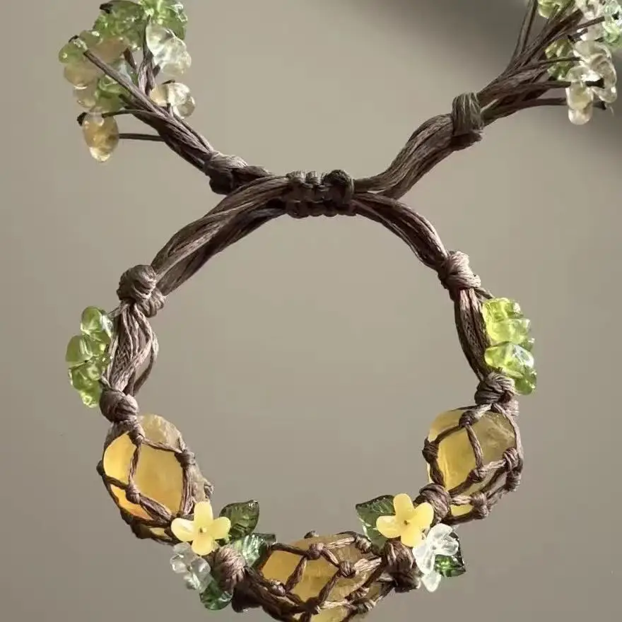 Mori Style Flower Woven Hand Strap Women's Good-looking All-matching