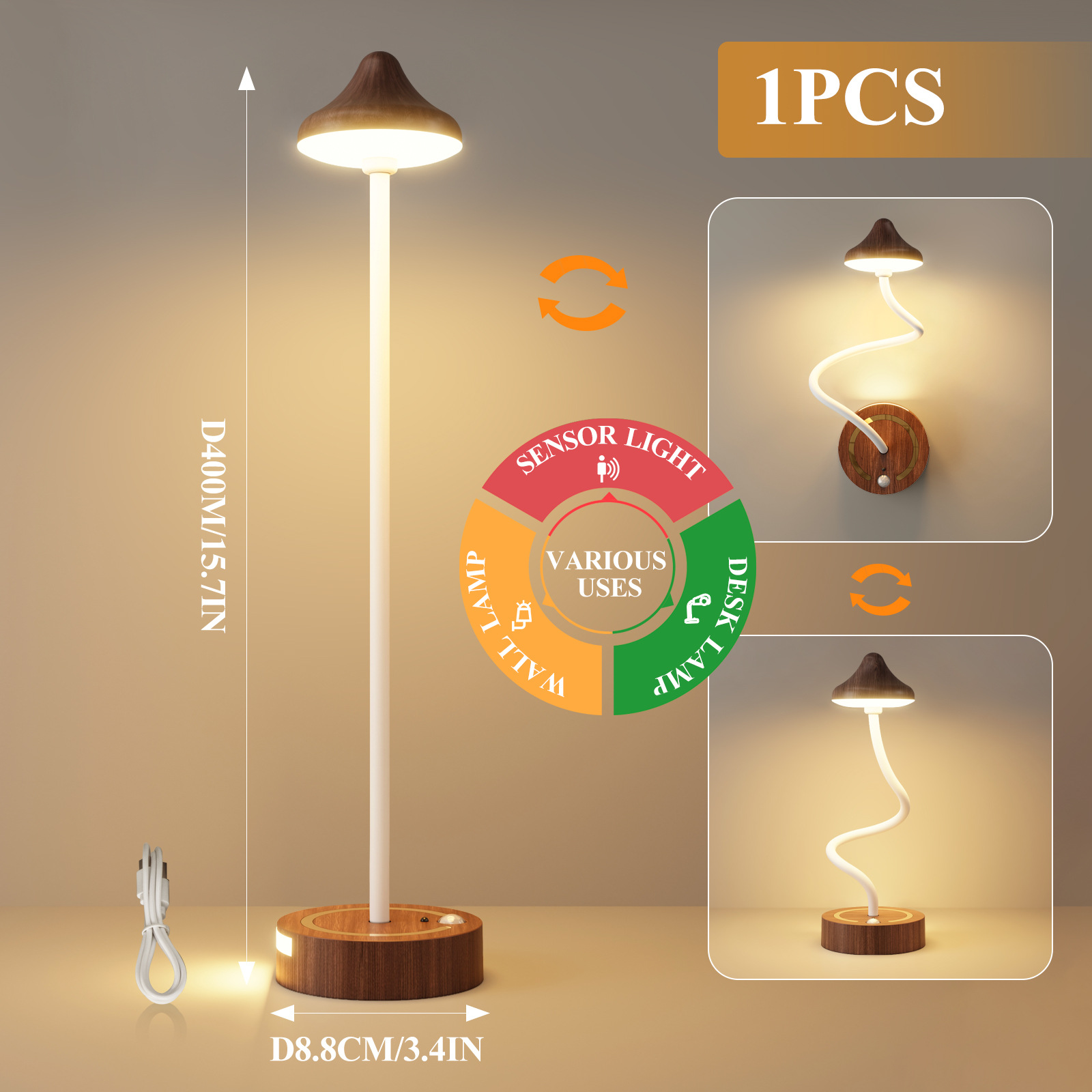 Battery-Powered Table Lamp, picture 4 of 5