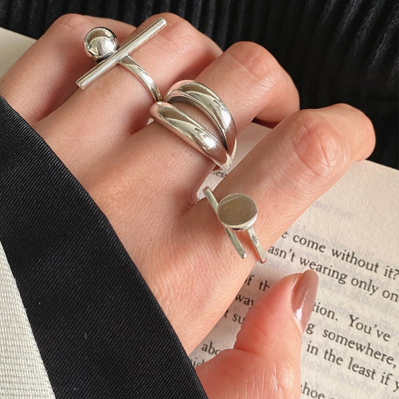 Retro Geometric Index Finger Ring
