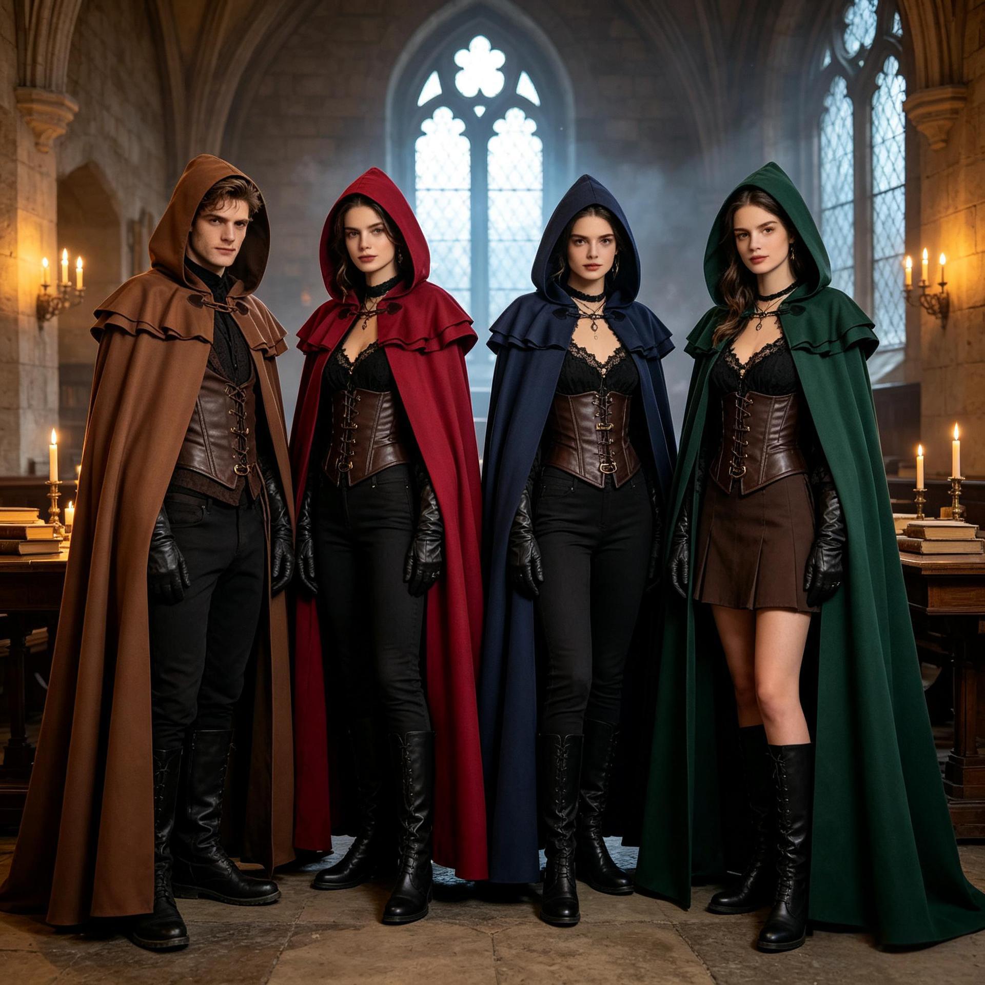 Retro Hooded Long Knights Cloak