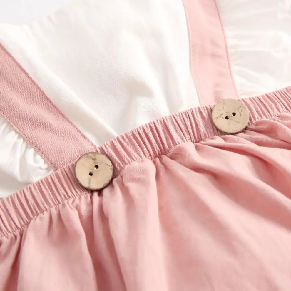 Summer Solid Color Baby Jumpsuit