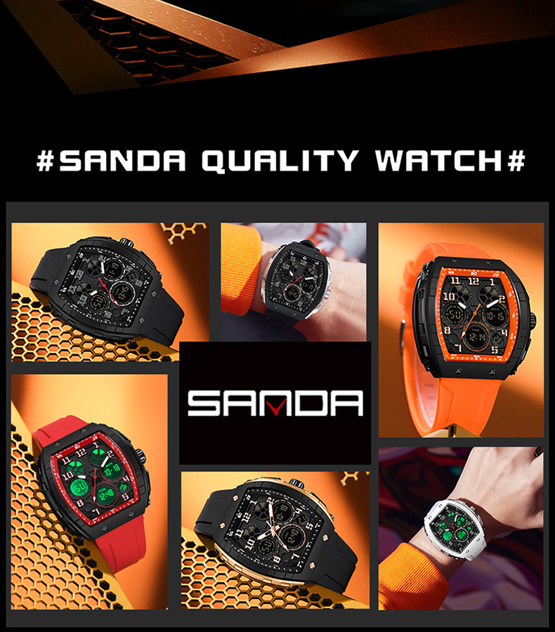 Sanda Analog Digital Watch For Men