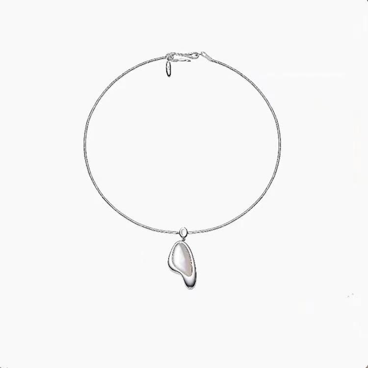 Sterling Silver Necklace Snake Clavicle Chain Pendant Light Luxury Minority Ornament