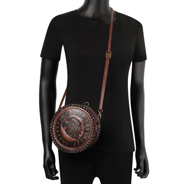 Viking Belt Woven Coin Purse Knight Retro Embossing Waist Bag Fbg207Bn - Shop at LoveMi