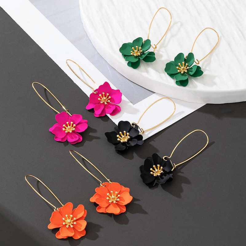 Multi-layered Petal Floral Wedding Stud Earrings
