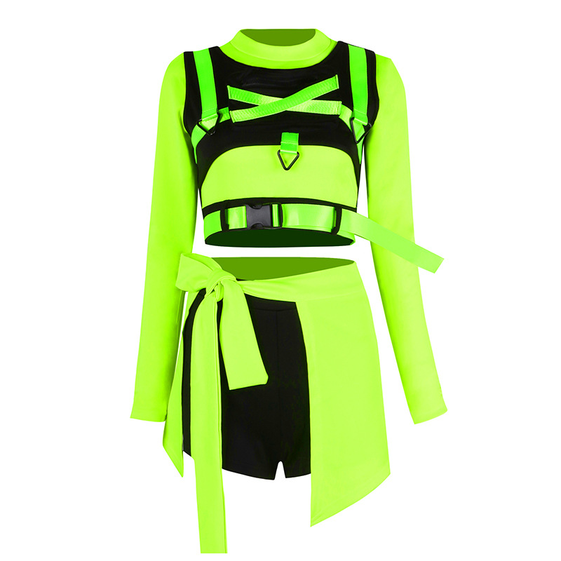 Fluorescent Green Jazz Costume Women's Suit