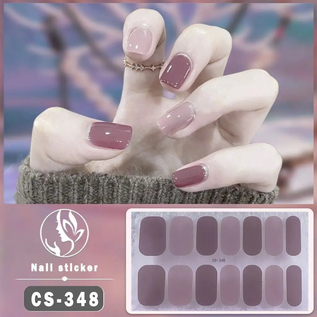 Waterproof Solid Color Nail Art Shaped Piece