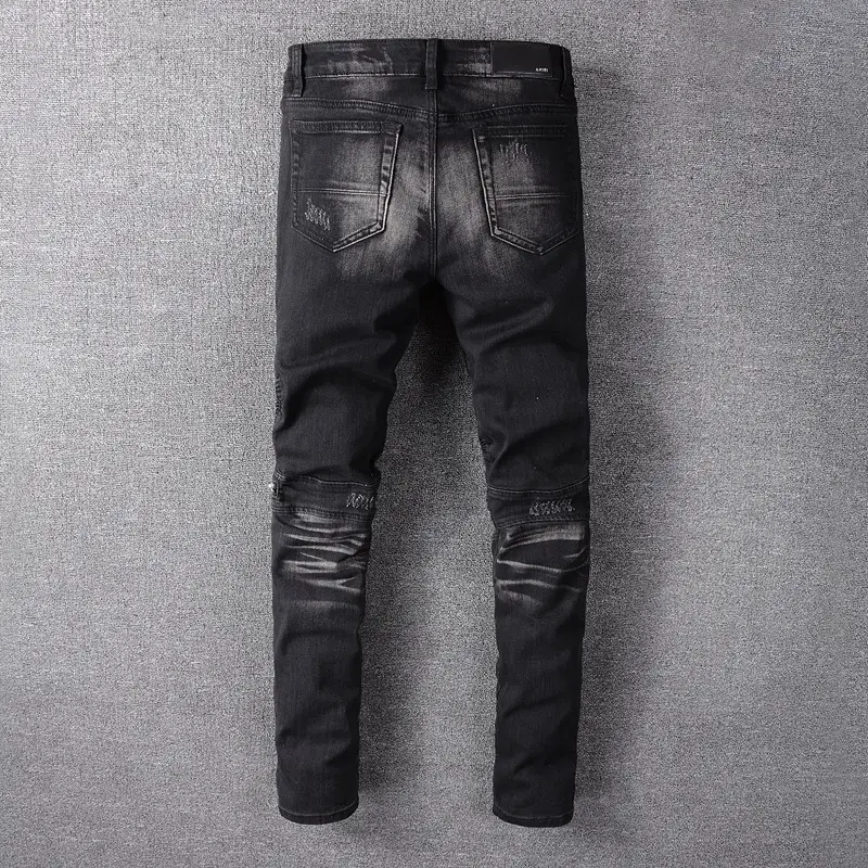 Men's Jeans Motorcycle Zipper High Street