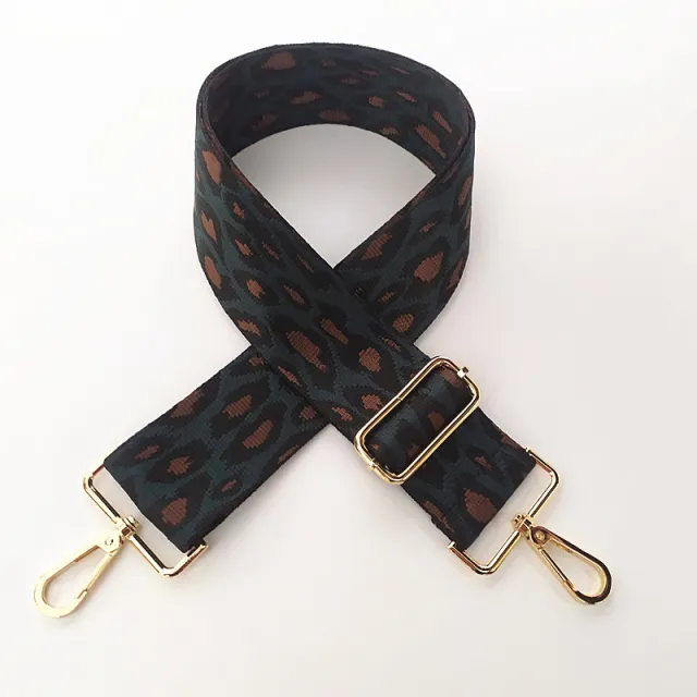 Adjustable Wide Shoulder Strap Accessory Embroidery Green - Shop at LoveMi