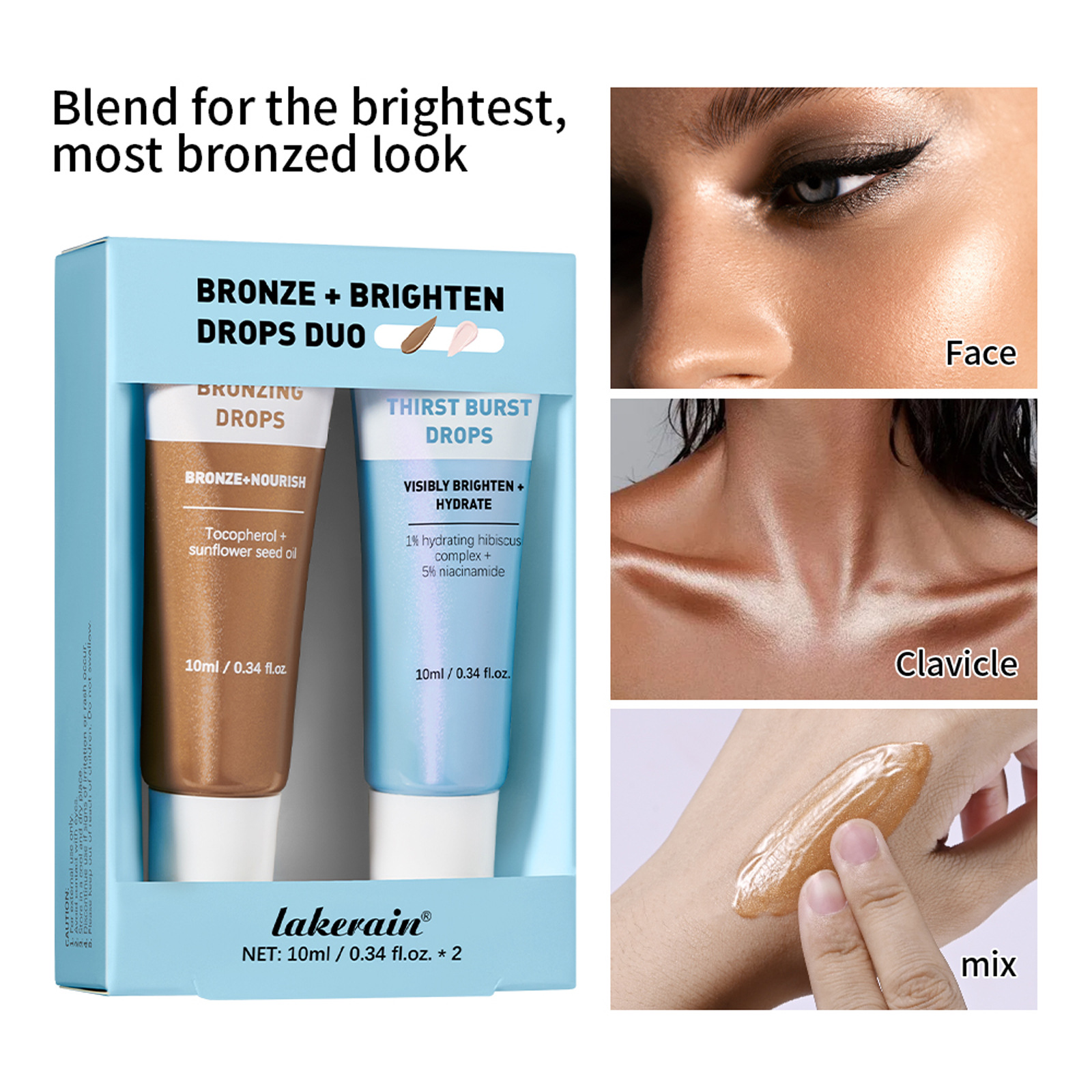 Brightening Nourishing Moisturizing Bronze Sun Tanning Set Essence Travel Set - Shop at LoveMi