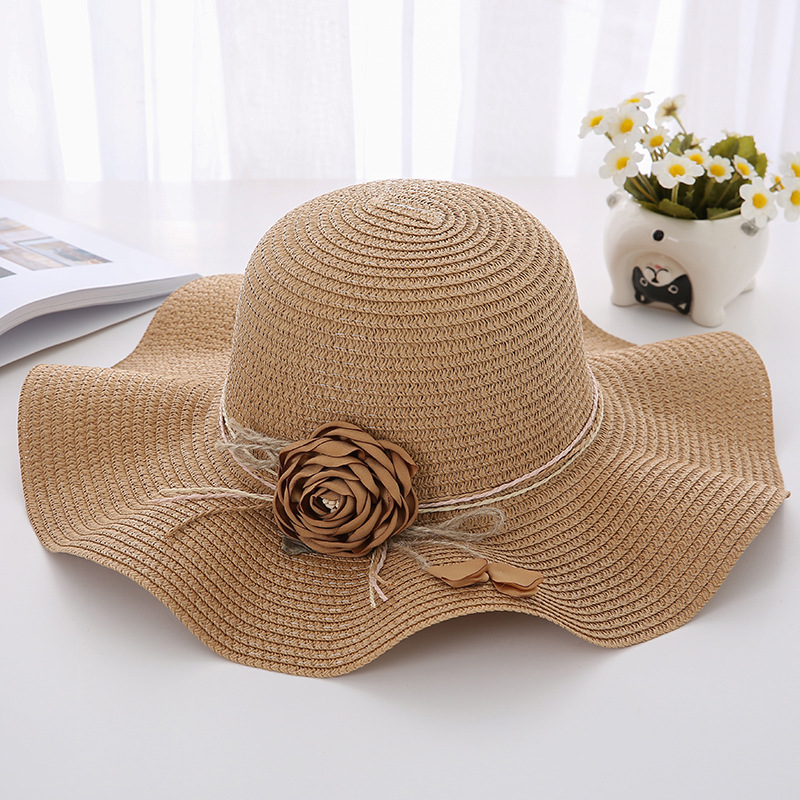 Wave Straw Hat Khaki