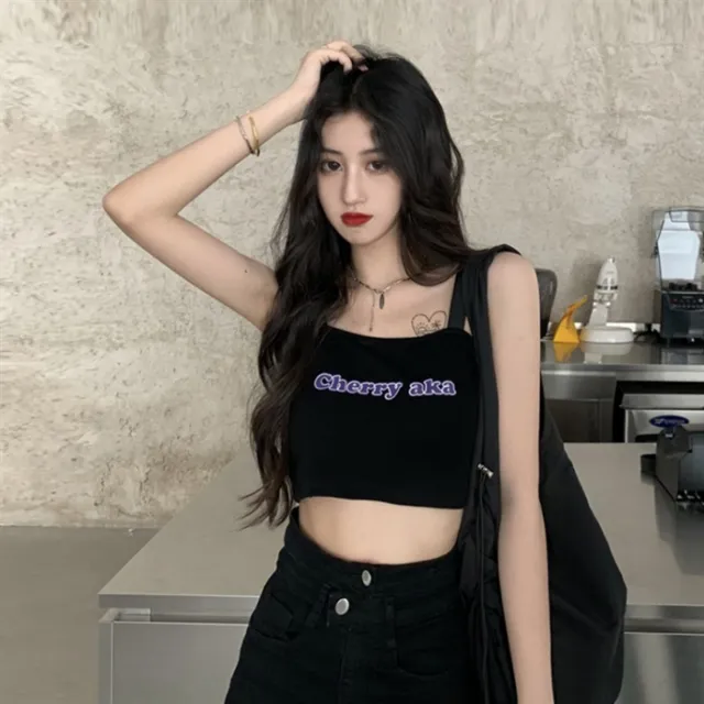 New Summer Sleeveless Cropped Top Black - Shop at LoveMi