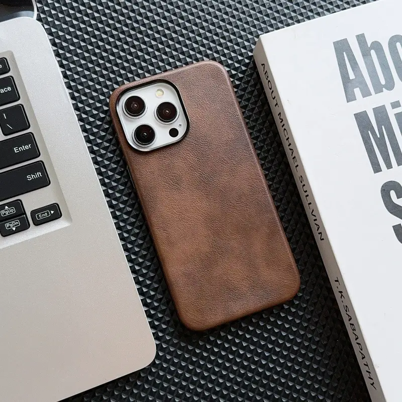 Retro Crazy Horse Leather Grain Phone Case