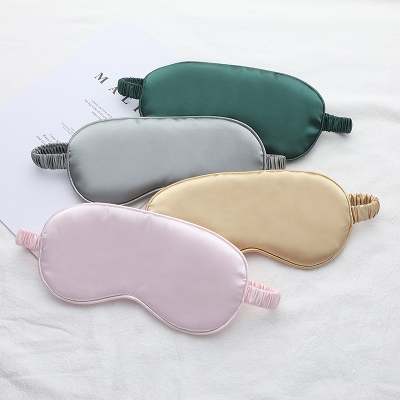 Two-piece Set Storage Artificial Silk Eye Mask