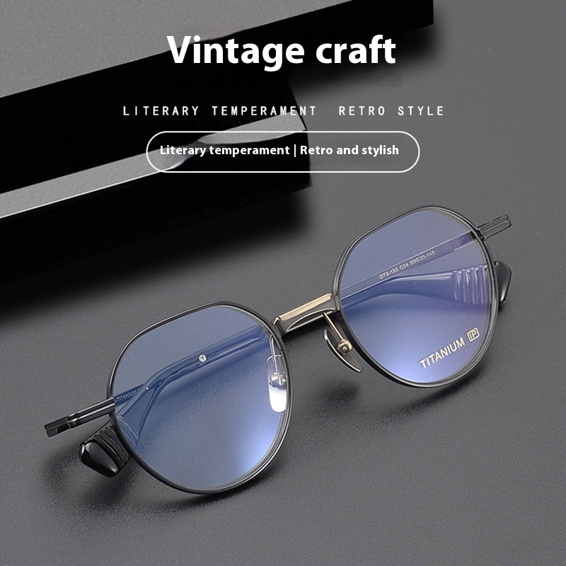 Ultra Light Pure Titanium Vintage Round Frame Spectacle - Image 21