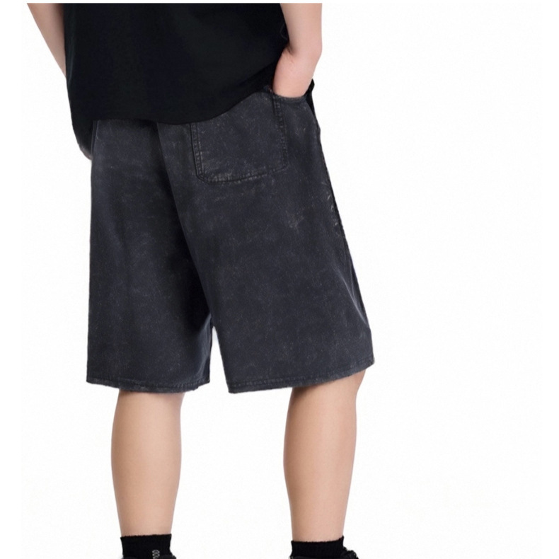 High-street EuropeanAmerican-size Five-point Pants 2