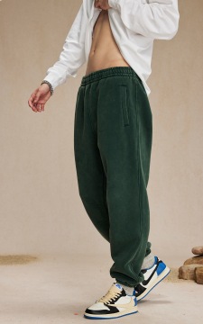 High Street American Retro Washed Distressed Batik Fleece Ankle-tied Casual Sweatpants Male