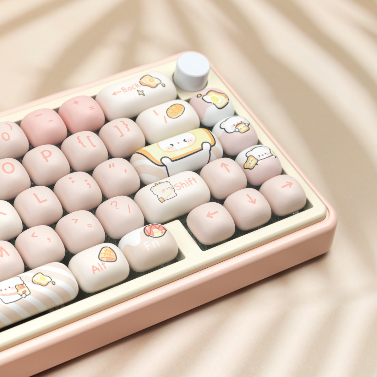 MOG Steamed Bread Key Cap Bread Bear Full Set PBT Sublimation - Image 4