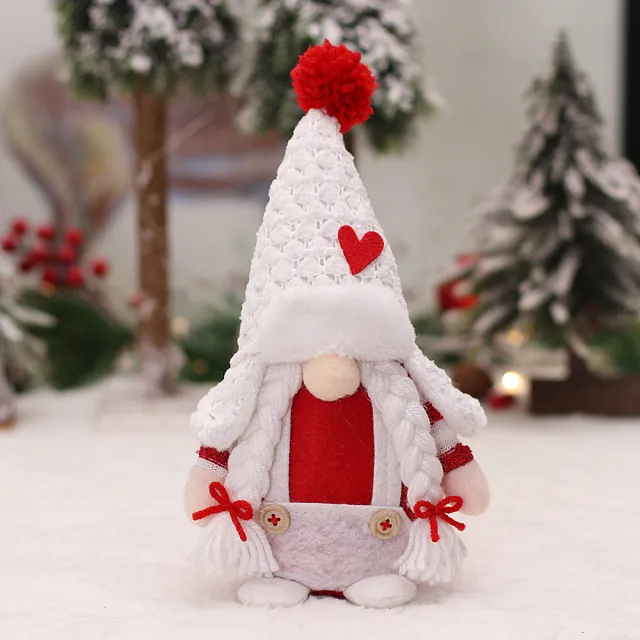 Christmas Couple Ushanka Decoration Faceless Doll Dgj69 Female - Shop at LoveMi