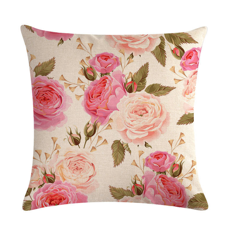 Title 13, Pastoral Style Printing Series Linen Pillow Cover