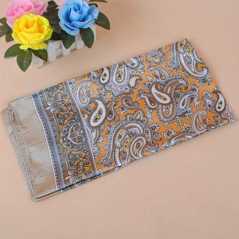 Nueva bufanda cuadrada de satén estampada con flores de anacardo, elegante y versátil, de 90x90 cm, para mujer. B7147c66 9391 40cd 90e4 D6c8cc4d22eb