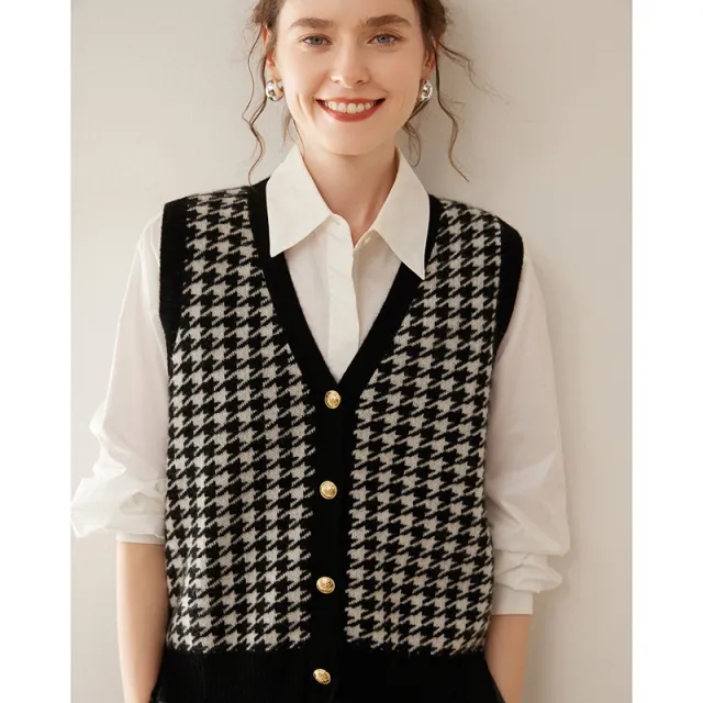 Cashmere Knitted Cardigan Sleeveless Vest Coat Black - Shop at LoveMi