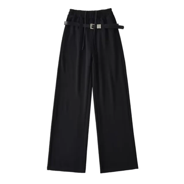 Autumn Women's American Belt Casual Pants Black - Shop at LoveMi