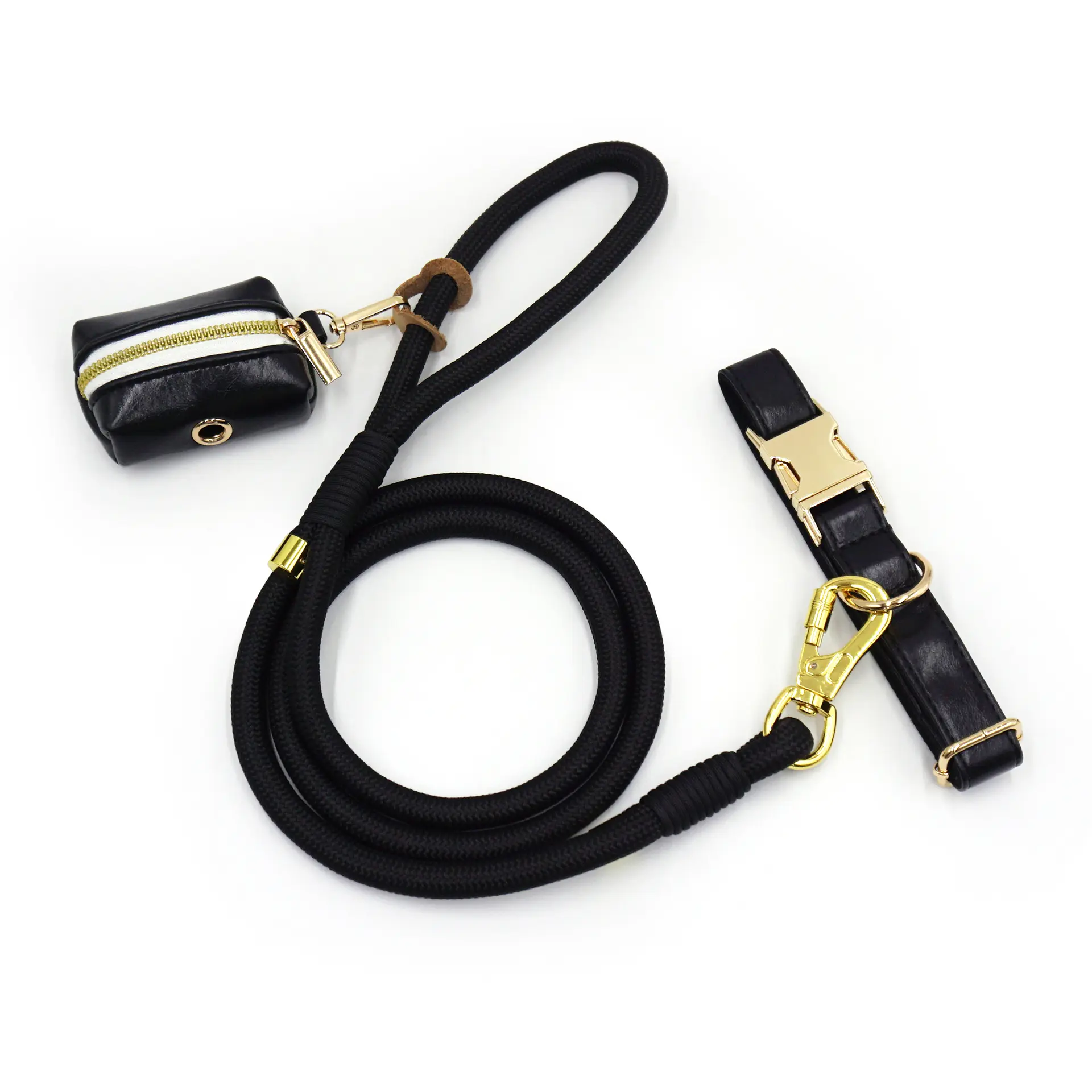 New Leather Hand-woven Round Rope Strong Dog