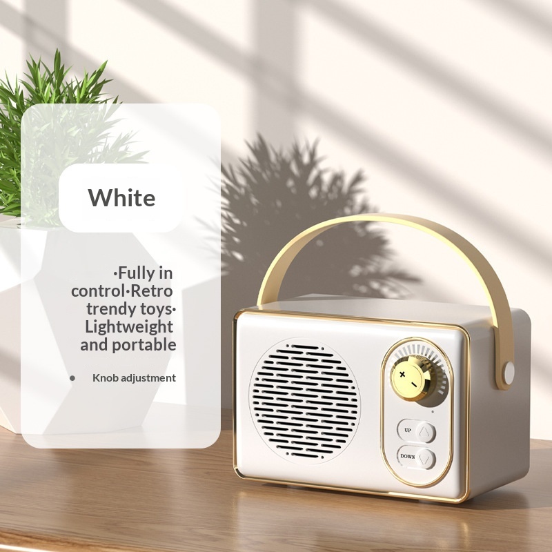 Portable Vintage Bluetooth Speaker With Powerful Bass High Quality Sound