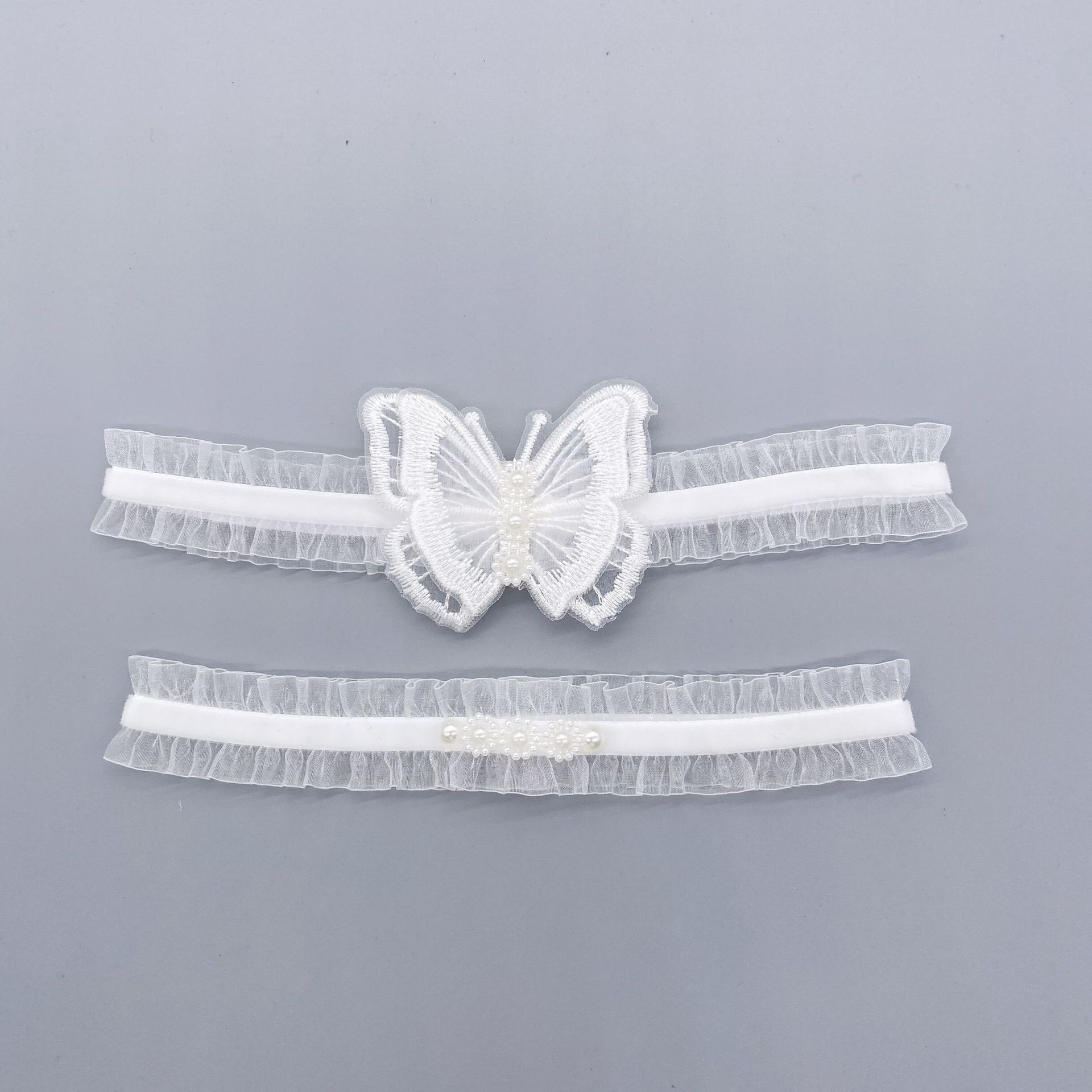 Butterfly Pearl Garter Sexy Elastic Leg Ring