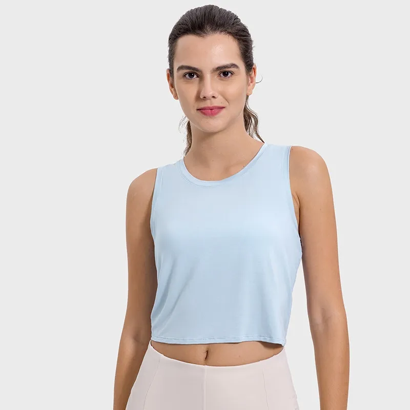 Personalized All-match Crew Neck Casual Vest - Blue