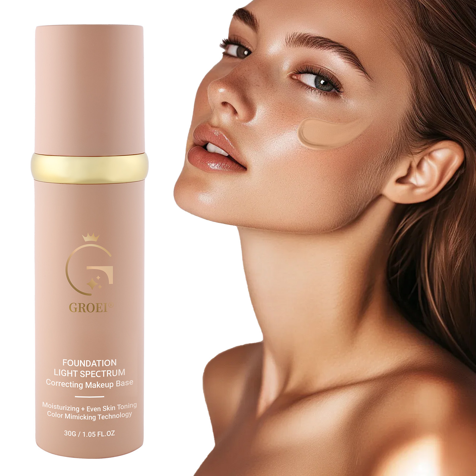 Concealer And Moisturizer Repair Waterproof And Durable Smear-proof Makeup Non-stuck Powder Foundation 3