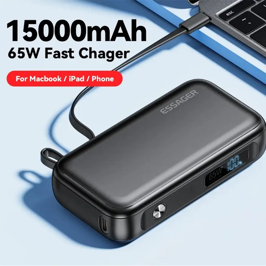 15000mAh Large Capacity Digital Display Mobile Power