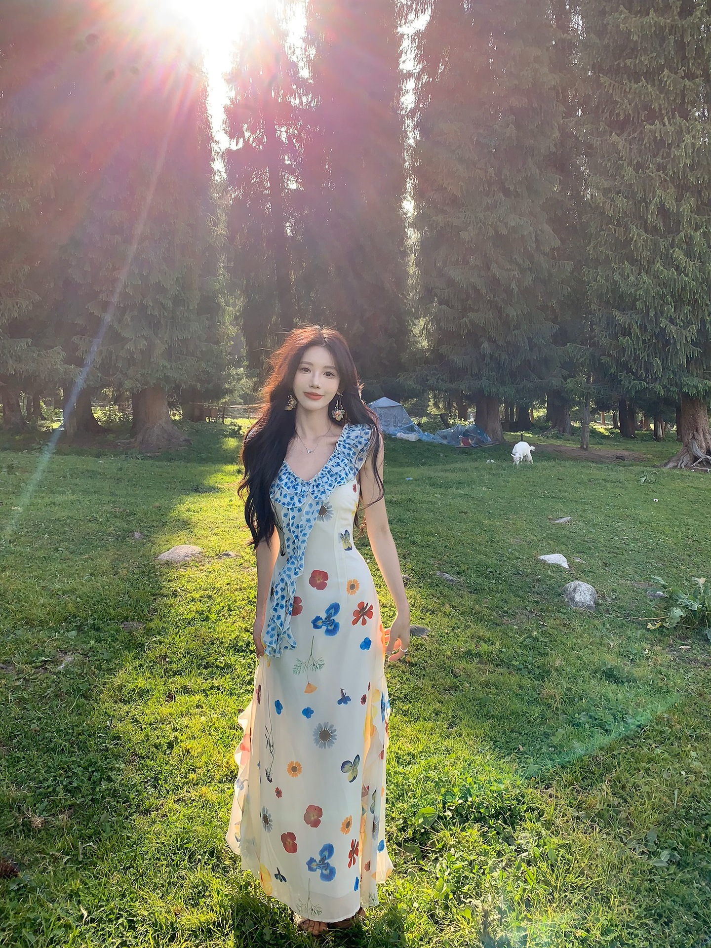 Seaside Vacation Beach Forest Style Dopamine Dress - Shop at LoveMi