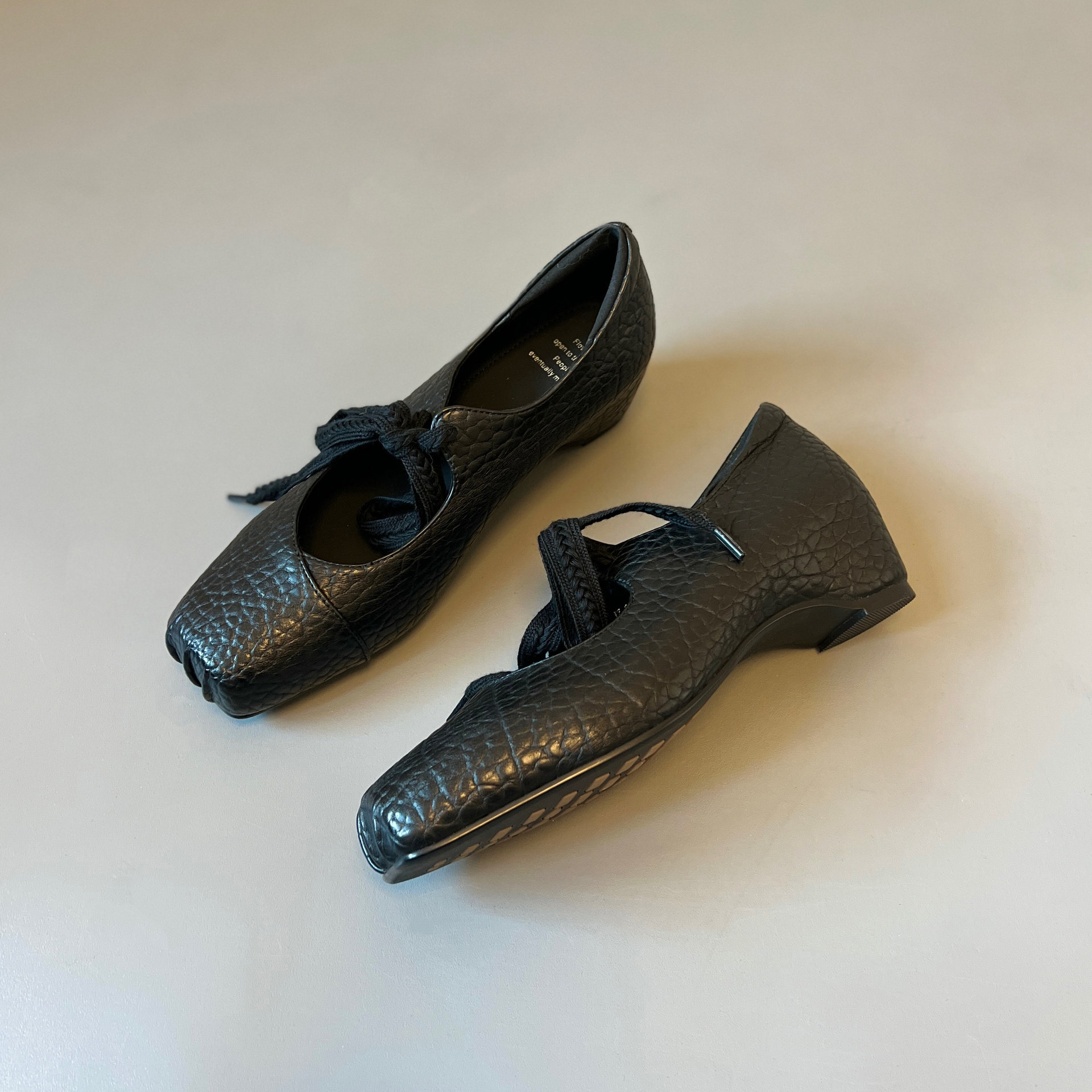 Leather Ballet Flats with Laces, picture 6 of 6