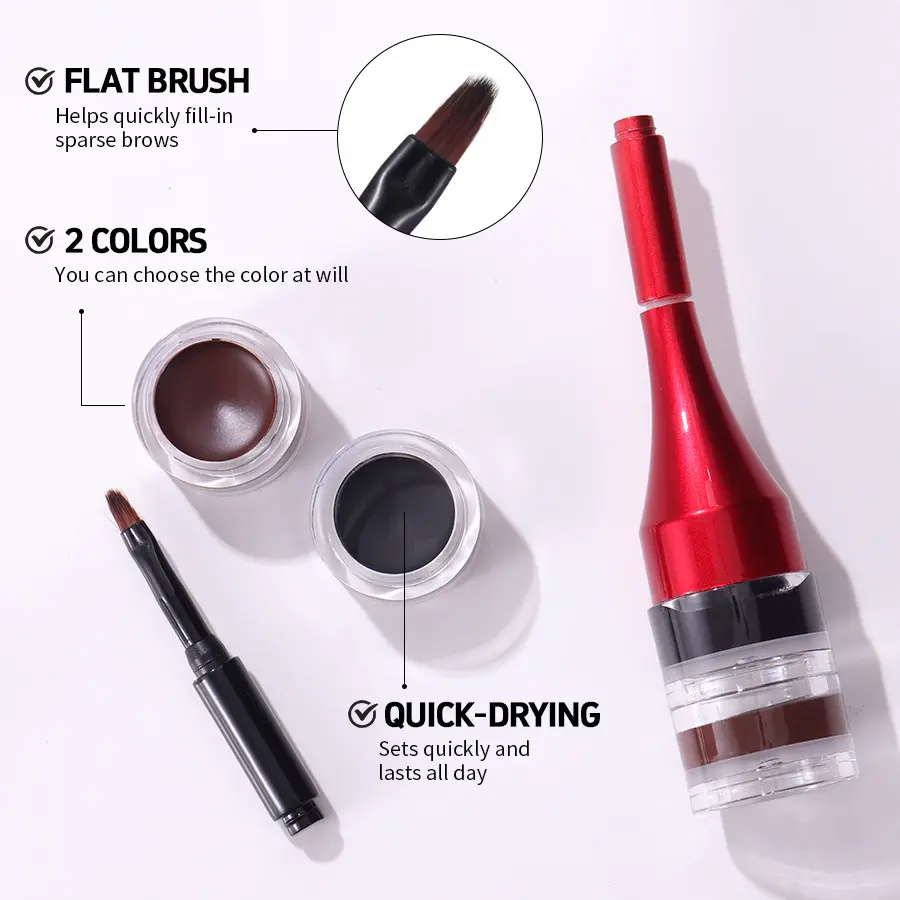 Multifunctional Waterproof Smooth Not Smudge Eyeliner Eyebrow