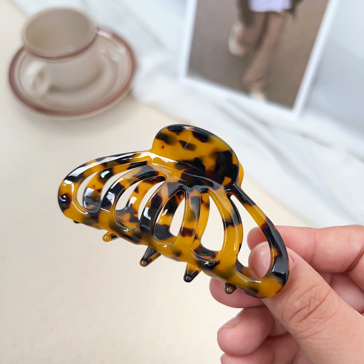 New Korean-style Acetate Lantern Hair Clip, Pumpkin-shaped Claw Clip — foto 2