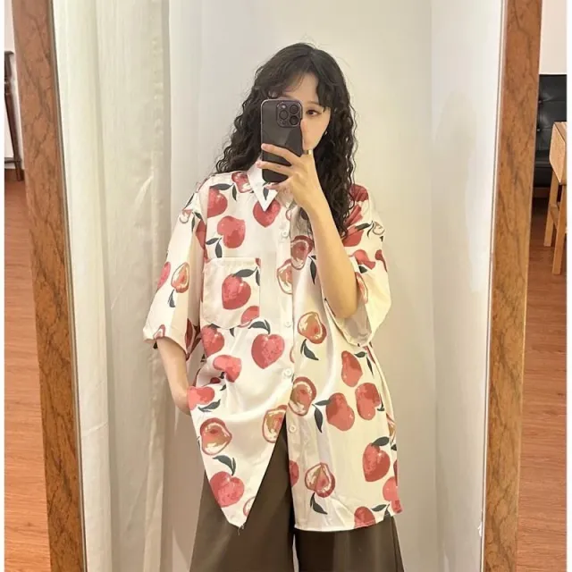 Summer Style Couple Half Sleeve Flower Shirt 617 Picture Color - Shop at LoveMi