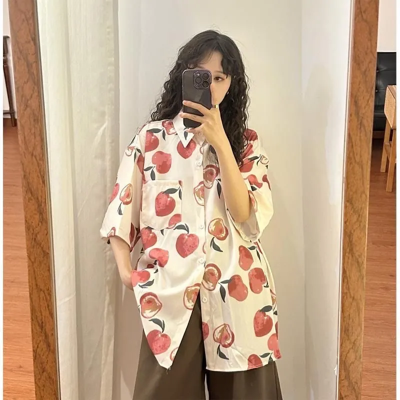 Summer Style Couple Half Sleeve Flower Shirt - 617 Picture Color