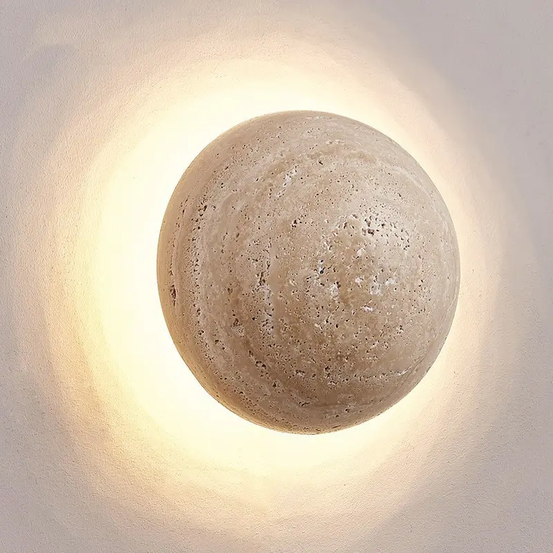 Semicircle Yellow Cave Stone Wall Lamp Aisle