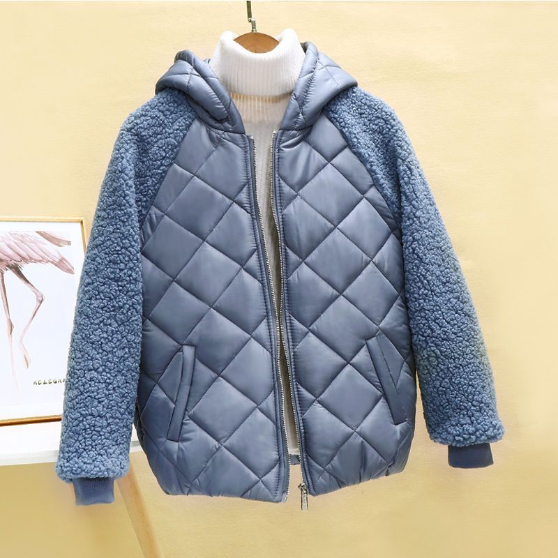 Lightweight Cotton Coat Women's Short Coat Winter Blue - Shop at LoveMi